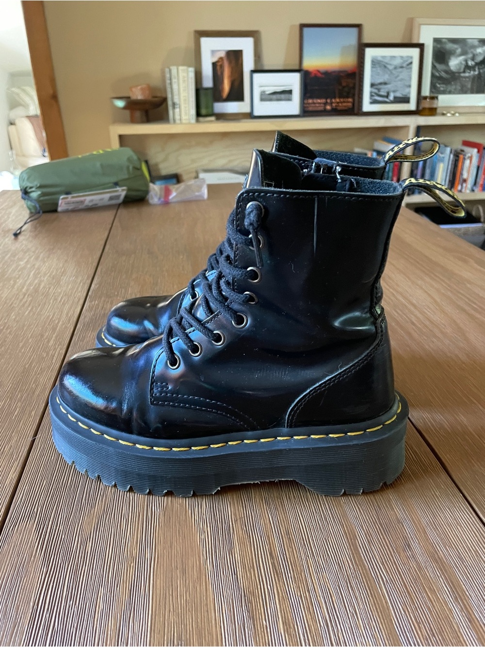 Dr Marten Jadon Black Platform Boots